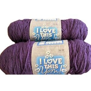 I LOVE THIS YARN! Purple Acrylic 2 Skeins